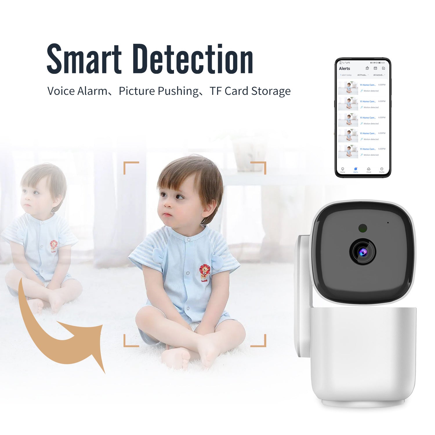 Hot-selling camera 1080p Cloud Ant smart wifi monitoring 360-degree PTZ motion tracking night vision