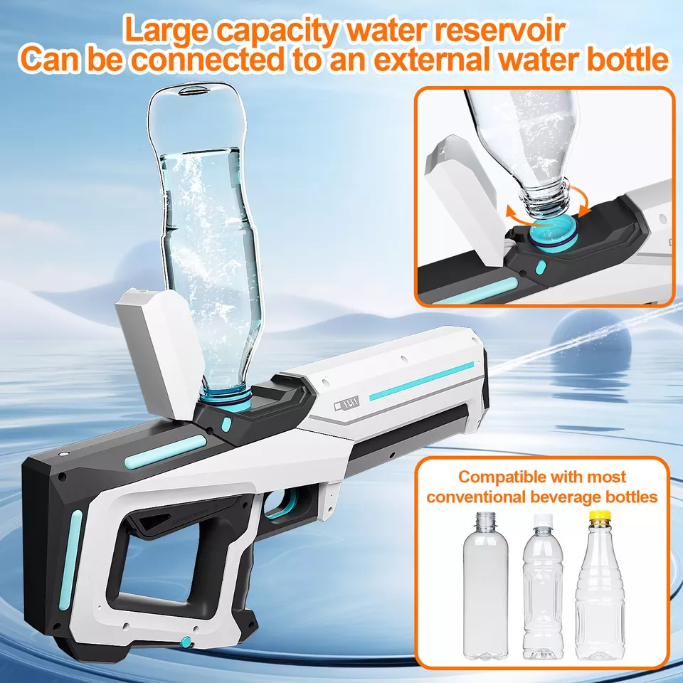 Electric Water Gun, Automatic High-Power Squirt Blaster for Kids & Adults