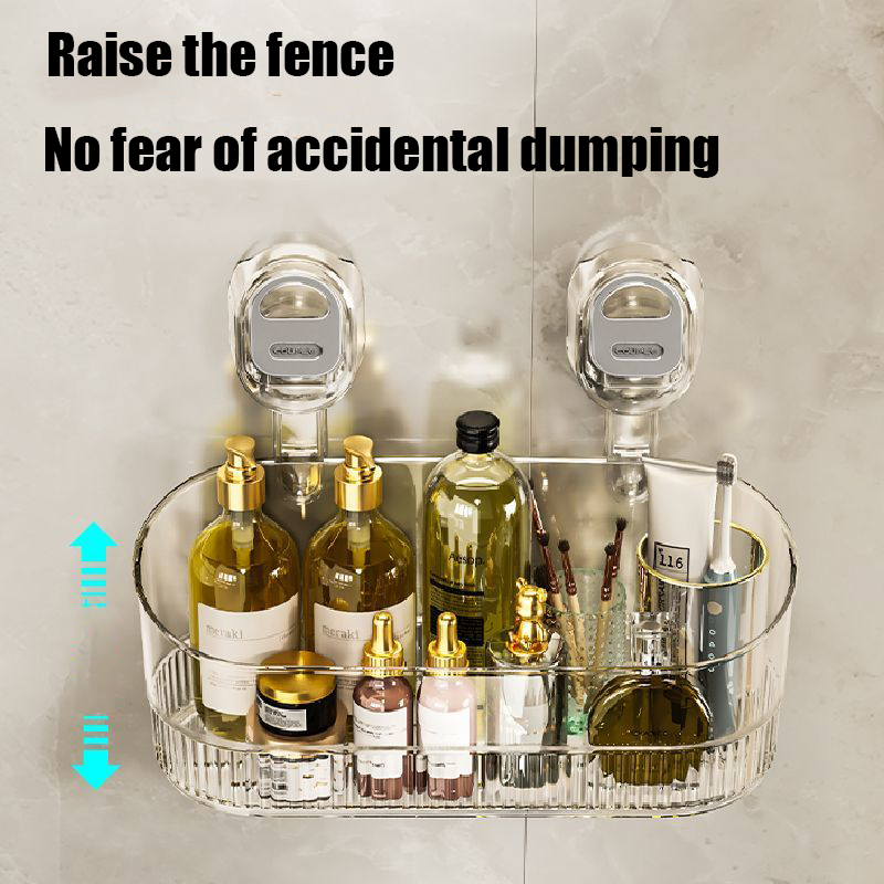 Suction cup rack household wall punch-free traceless rack wall-mounted storage box storage dish rack