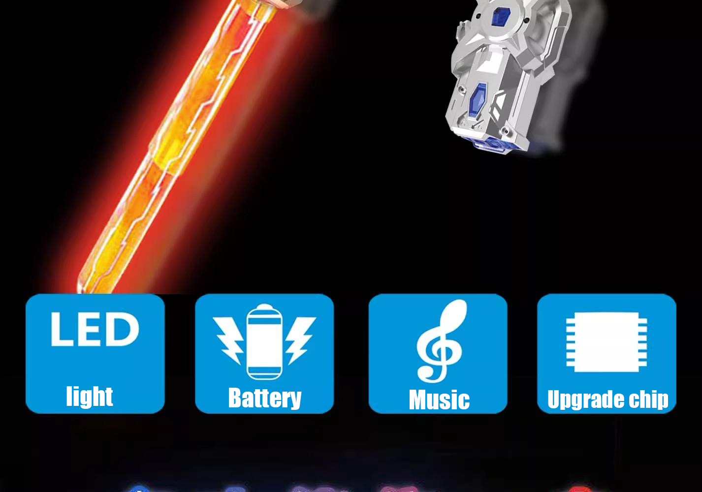 Birthday Gift Cool Double Head Telescopic Laser Sword Star Wars Children's Toy Knife Boy Luminous Sword Flash Sword
