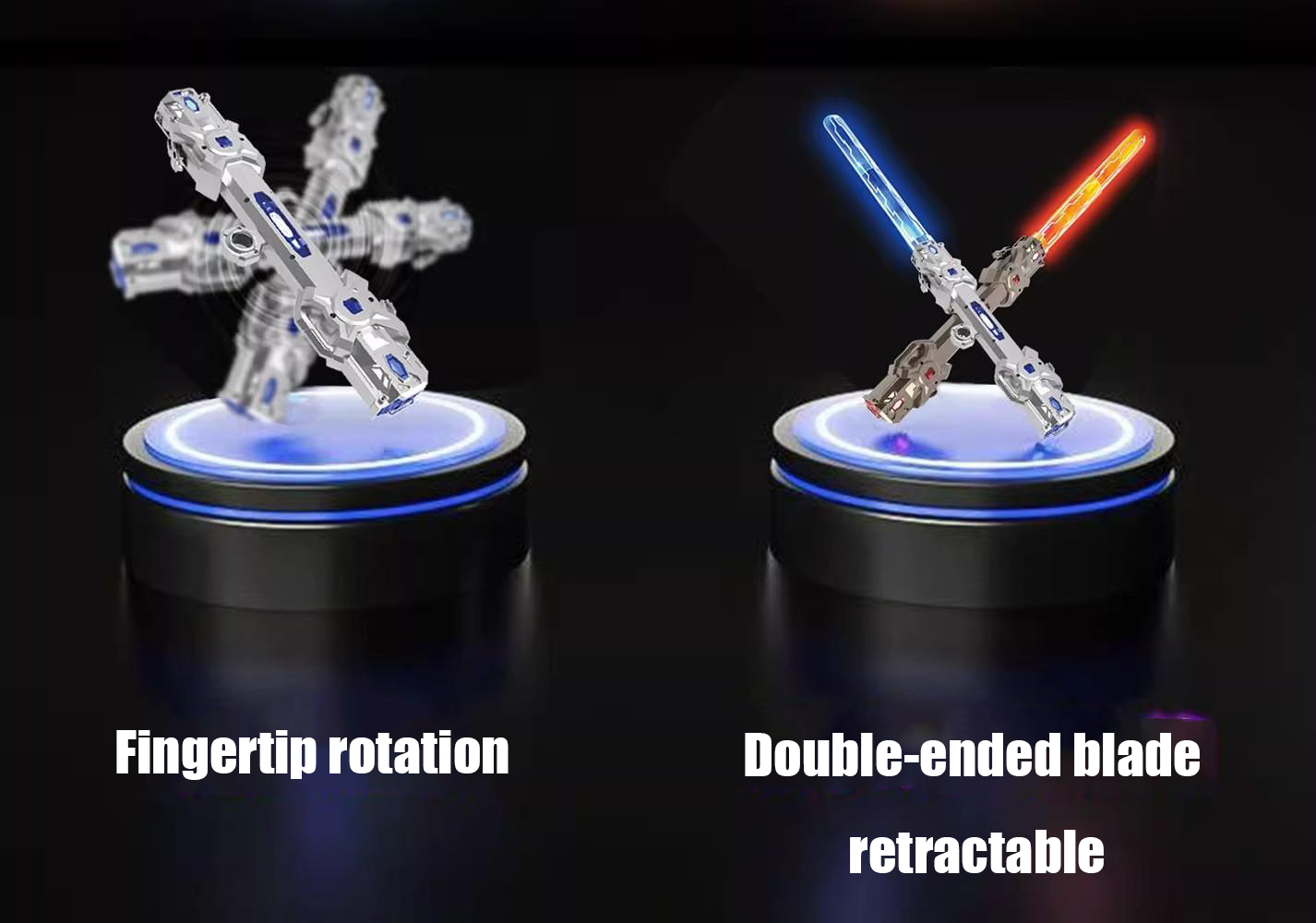 Birthday Gift Cool Double Head Telescopic Laser Sword Star Wars Children's Toy Knife Boy Luminous Sword Flash Sword