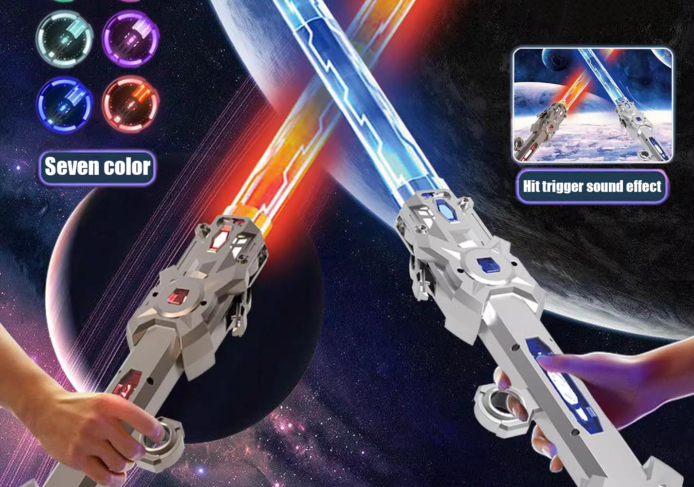 Birthday Gift Cool Double Head Telescopic Laser Sword Star Wars Children's Toy Knife Boy Luminous Sword Flash Sword