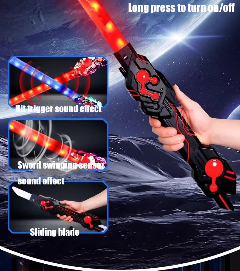 Birthday Gift Cool Double Head Telescopic Laser Sword Star Wars Children's Toy Knife Boy Luminous Sword Flash Sword