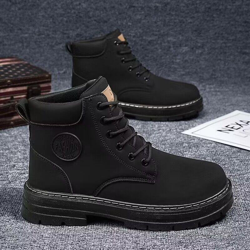 Autumn and winter men's large size Martin boots workwear waterproof non-slip hiking shoes construction site labor protection shoes