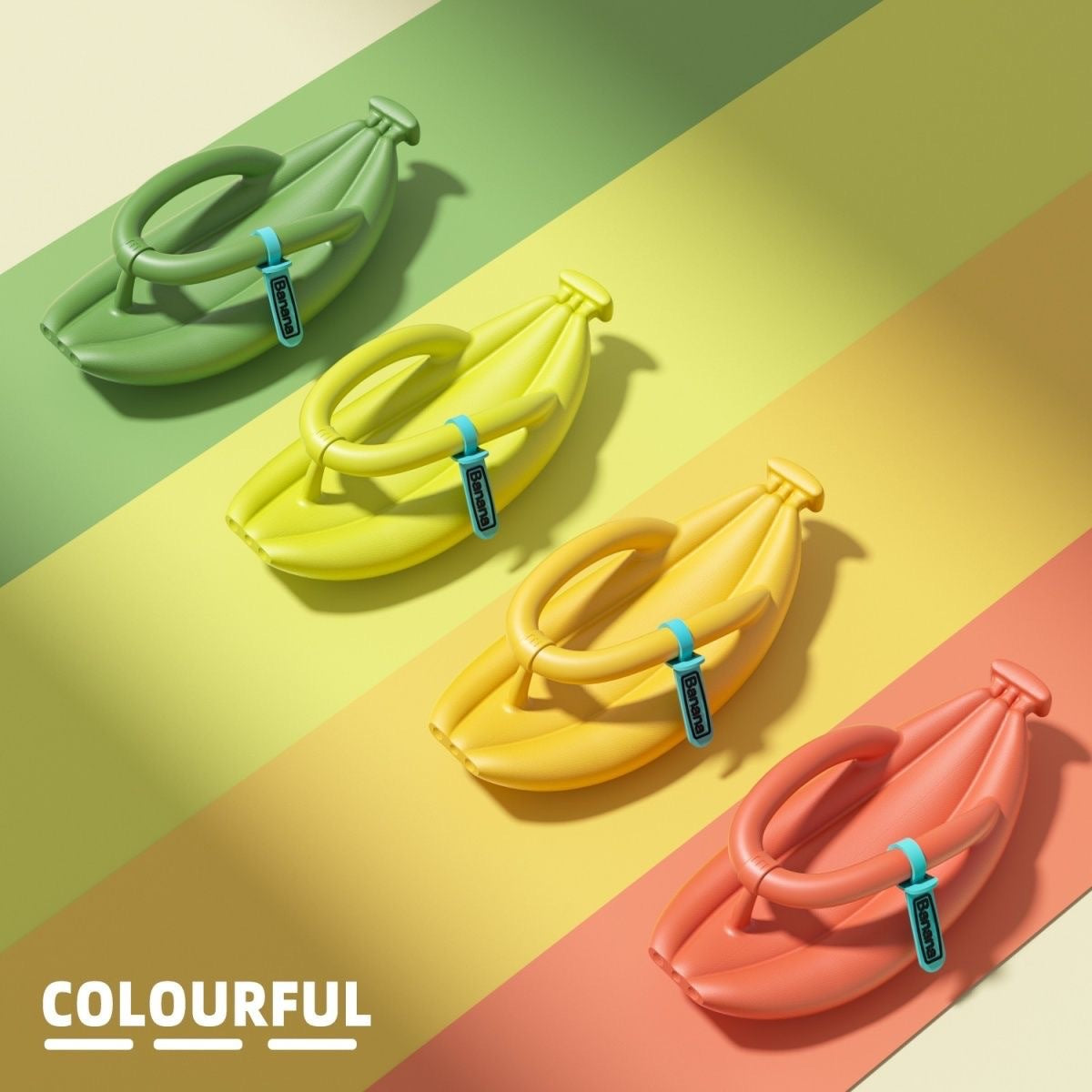 Hot selling banana flip flops EVA material thick sole comfortable can be worn outside flat