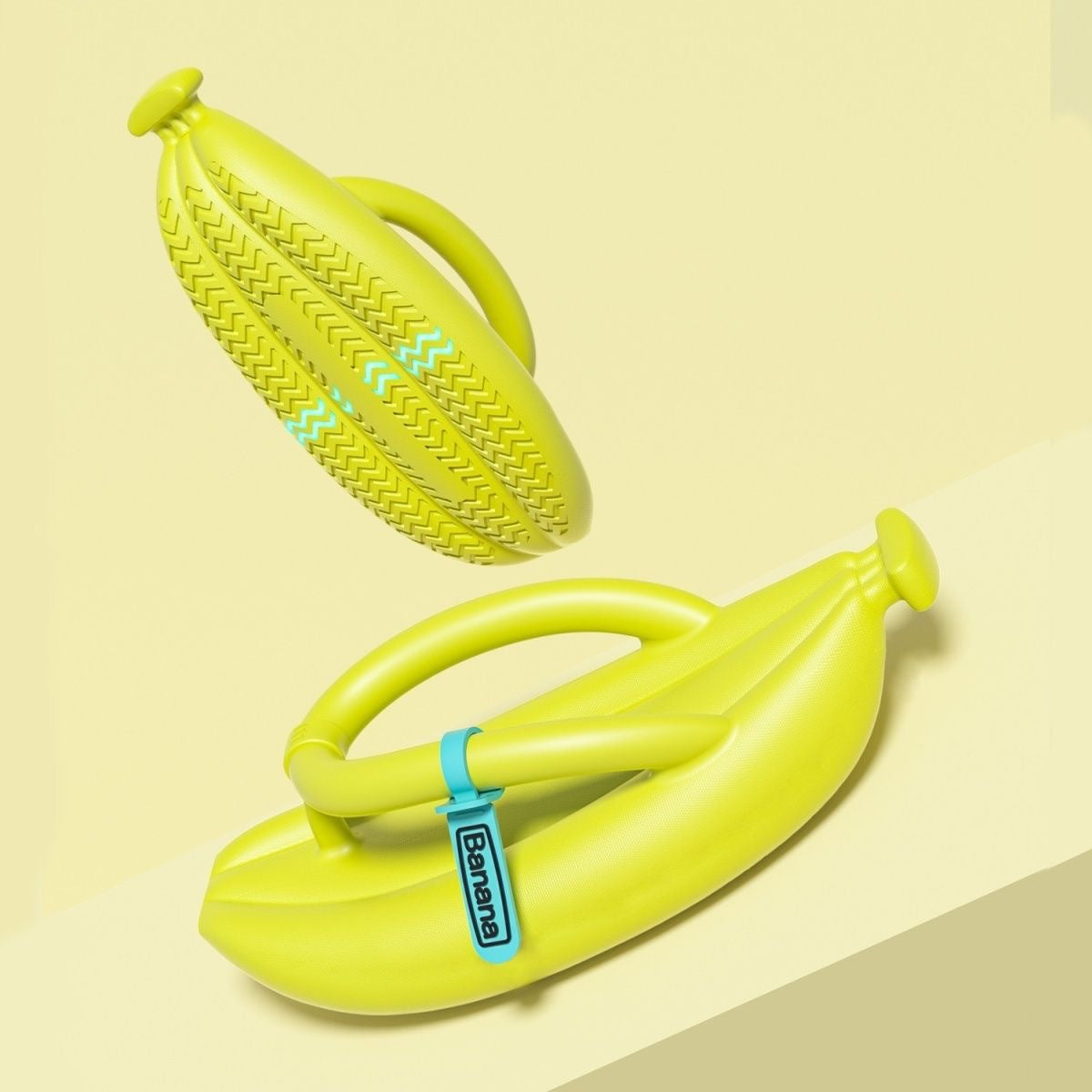 Hot selling banana flip flops EVA material thick sole comfortable can be worn outside flat