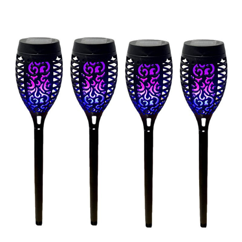 Solar lighting outdoor garden light landscape light lawn flame light torch garden layout plug-in light