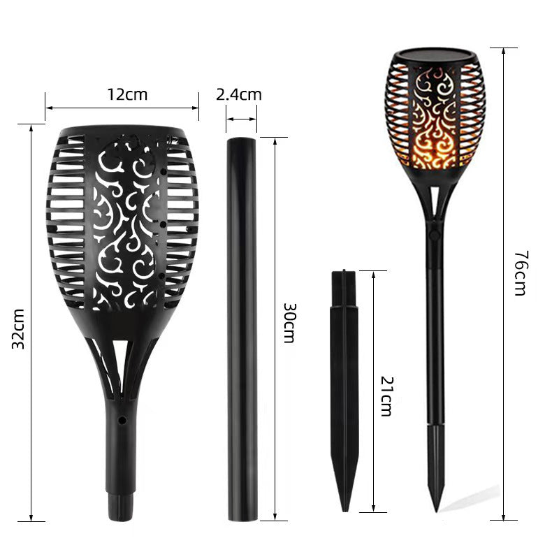 Solar lighting outdoor garden light landscape light lawn flame light torch garden layout plug-in light