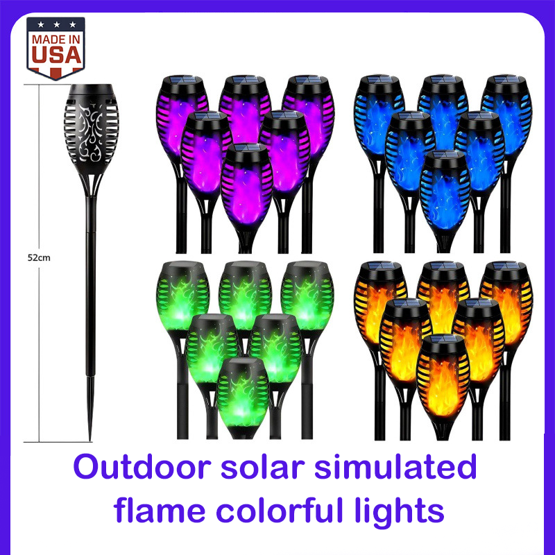 Solar lighting outdoor garden light landscape light lawn flame light torch garden layout plug-in light