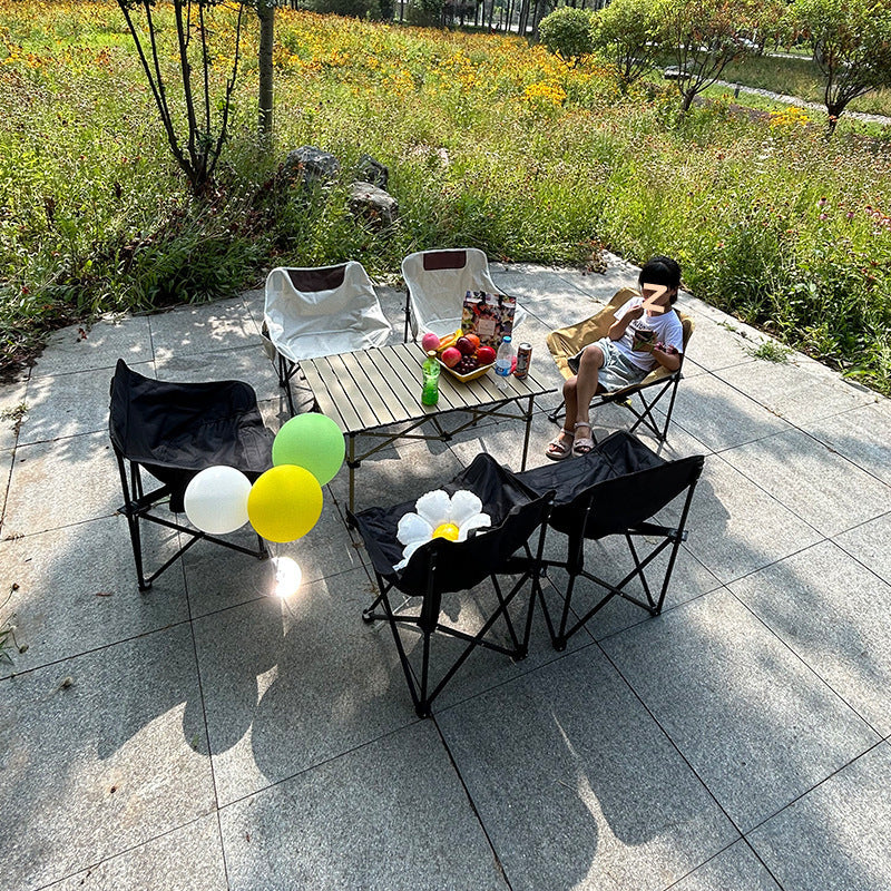 Outdoor camping fishing adjustable moon chair park picnic folding chair