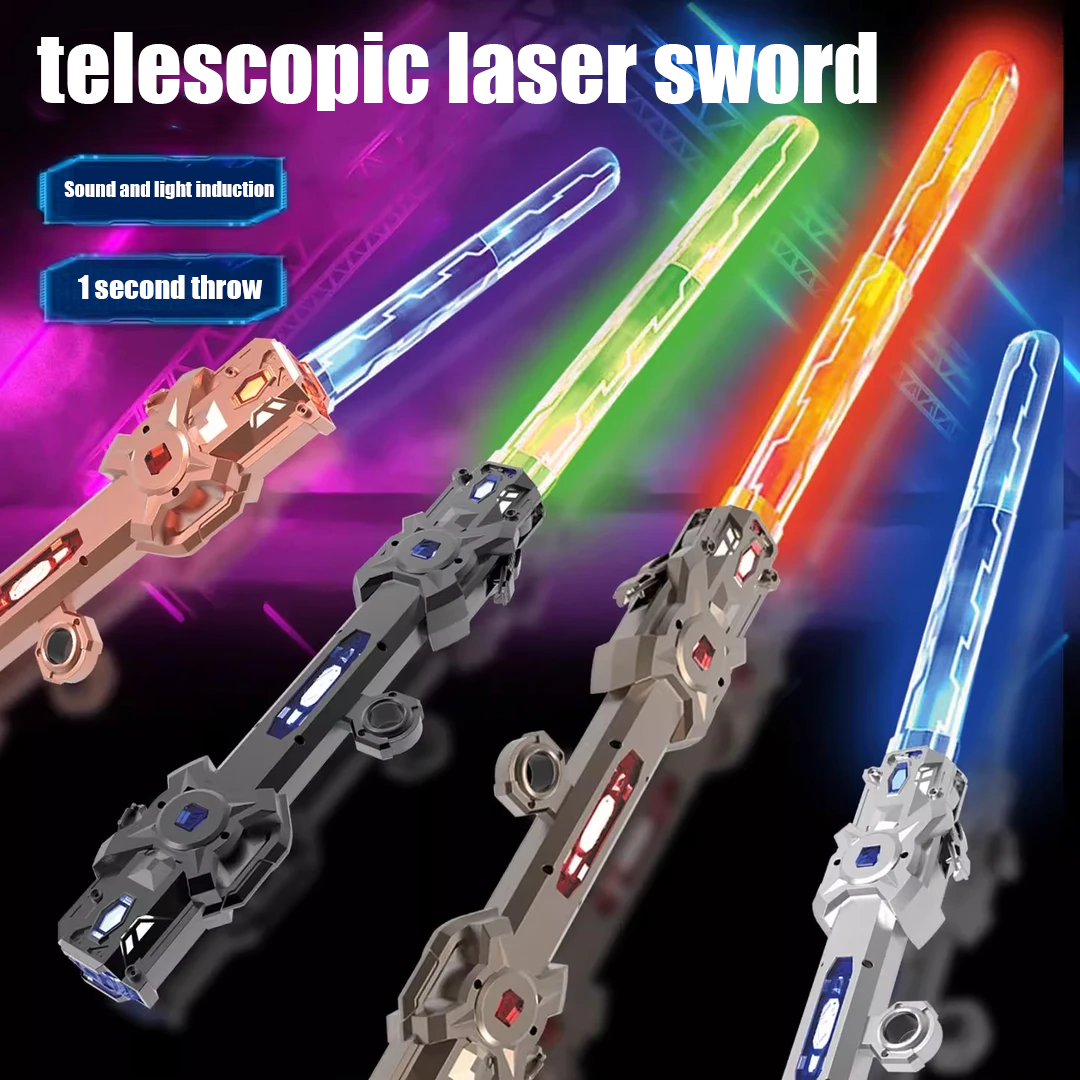 Birthday Gift Cool Double Head Telescopic Laser Sword Star Wars Children's Toy Knife Boy Luminous Sword Flash Sword