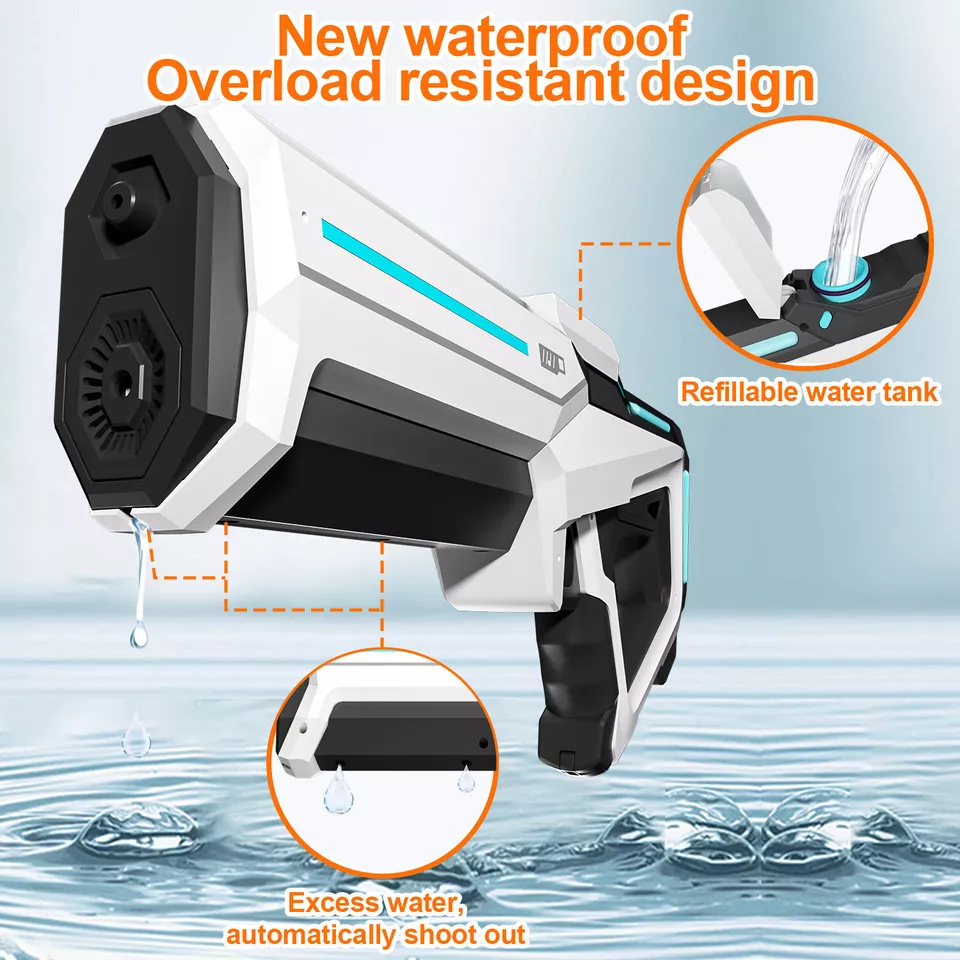 Electric Water Gun, Automatic High-Power Squirt Blaster for Kids & Adults