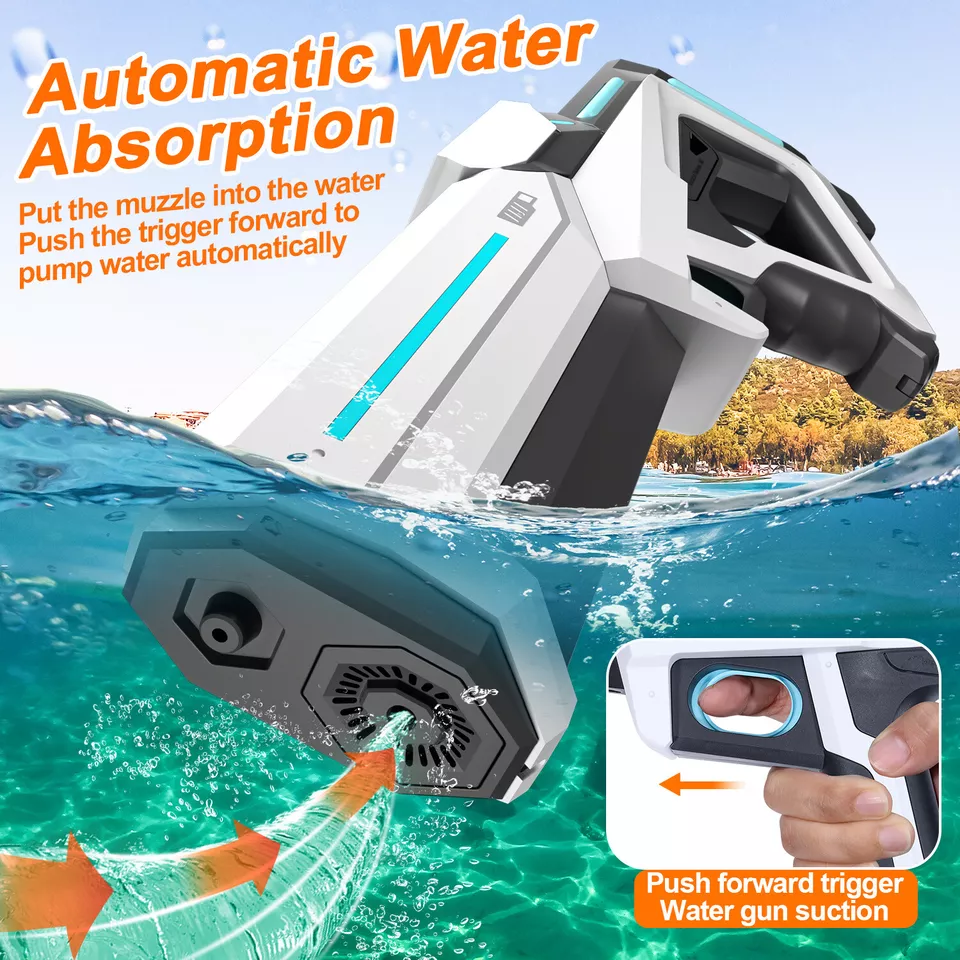 Electric Water Gun, Automatic High-Power Squirt Blaster for Kids & Adults